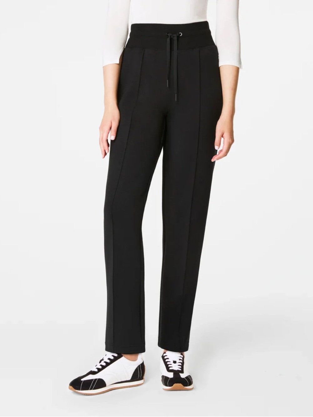 SPANX Black Straight-Leg Pull-On Pants